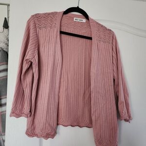 Grace Karin Women's Pink Open-Front Sweater